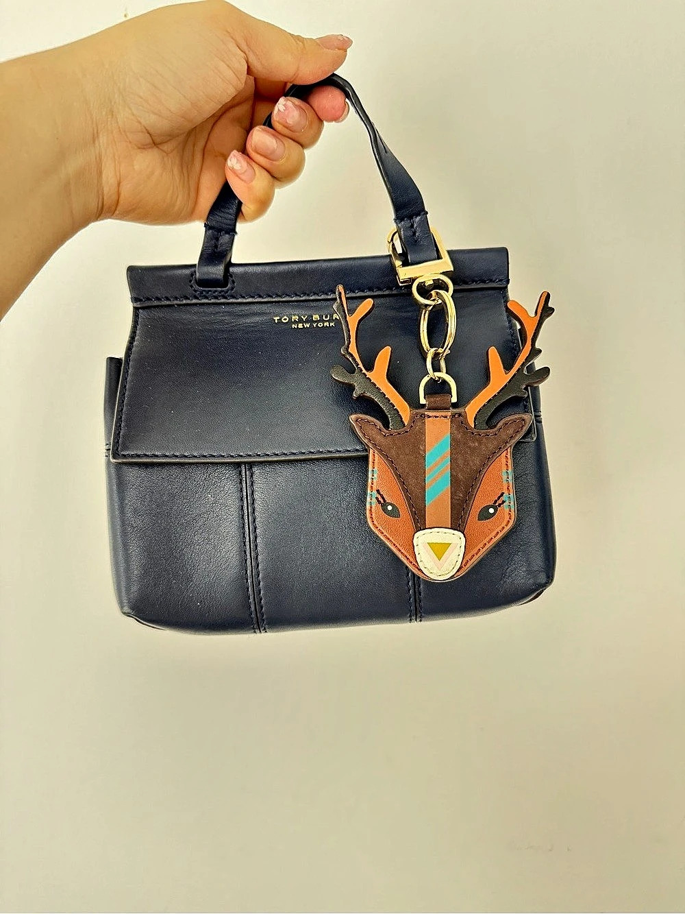 Tory Burch Ruth The Reindeer Micro Satchel Black & Brown